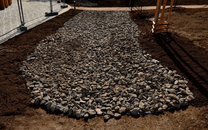 Mulched Gravel Area